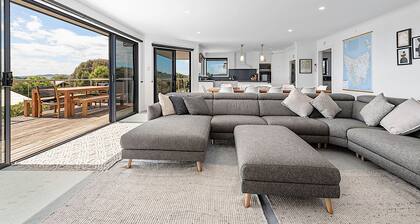 View of the Strait from the deck.