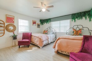 4 bedrooms, iron/ironing board, travel cot, free WiFi