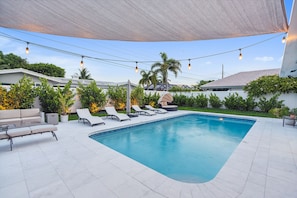 A heated pool