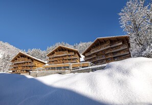 Exterior - Wifi, fitness, swimming pool, balcony, parking, tv, ski locker, 63m², Le Grand Bornand (Le Grand-Bornand)