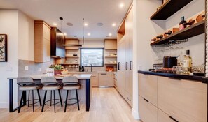 Fridge, microwave, oven, stovetop - The Ridgeline | Ski-In 4BR Mountain Contemporary (Park City)