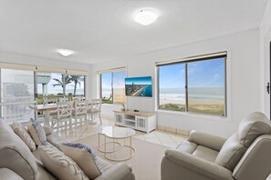 TV, streaming services - Wake to Waves in Spacious 3-Bed Beachfront Unit (Mermaid Beach)