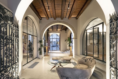 Salottino della hall. Casa Clàt – Boutique Hotel