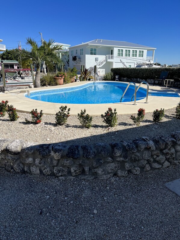 Outdoor pool, a heated pool