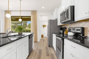 Microwave, dishwasher, high chair