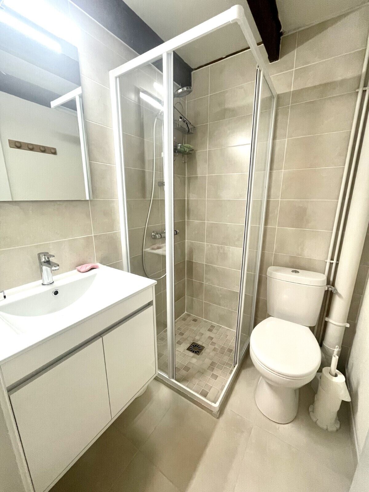 Shower, hair dryer