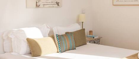 1 bedroom, desk, iron/ironing board, travel cot