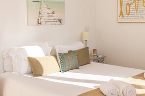 1 bedroom, desk, iron/ironing board, travel cot