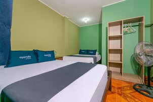 Desk, free WiFi, bed sheets