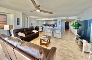 Smart TV, books - Luxury Direct Ocean Front- 3 bed-3 bath with Large Balcony<br>One Ocean Place (Murrells Inlet)