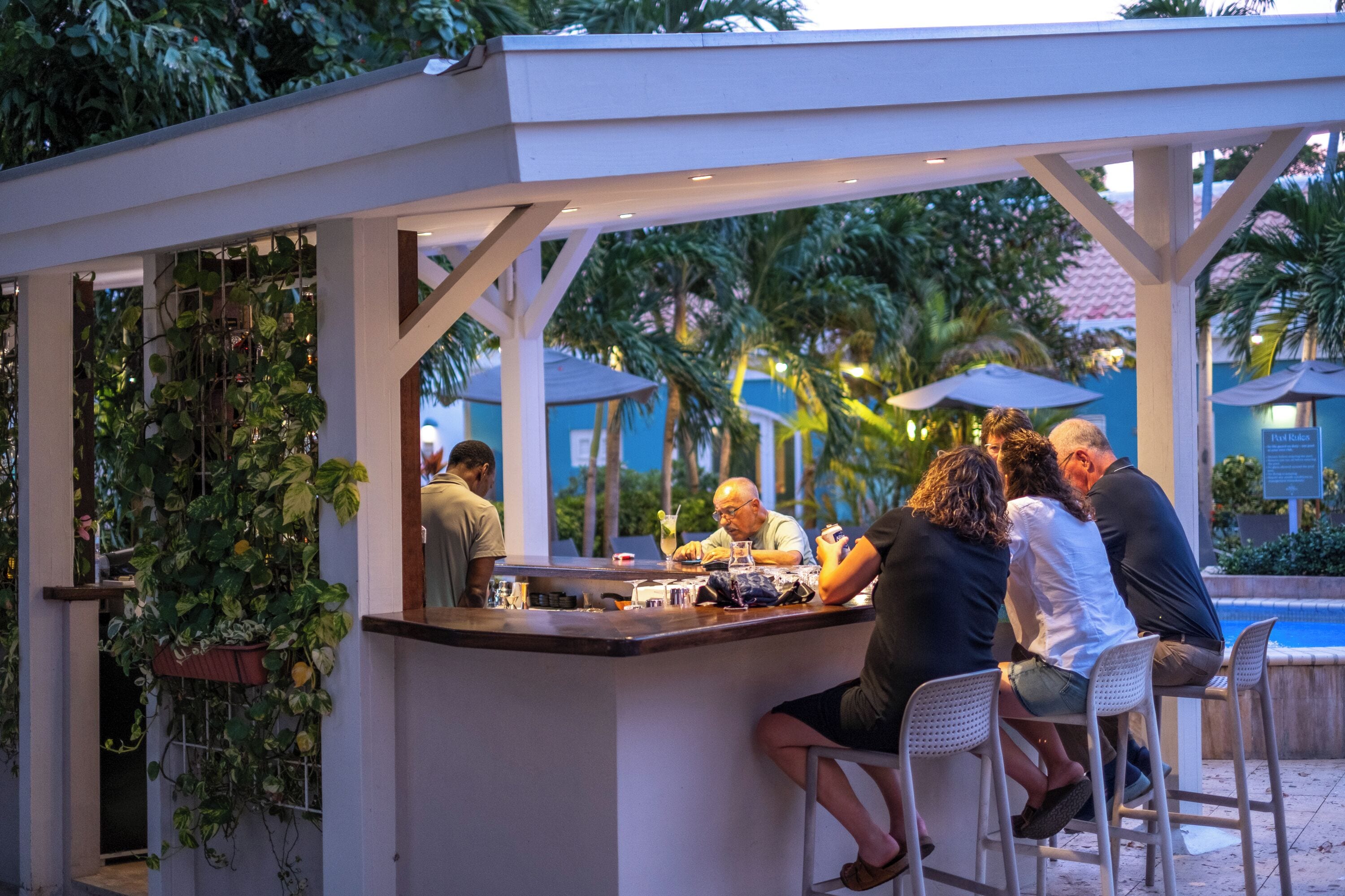 Poolside bar