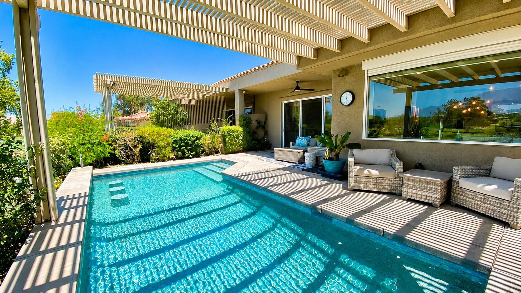 A heated pool