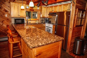 Fridge, microwave, oven, stovetop - NEW Whiteface Mtn. View Cabin close to Lake Placid (Jay)