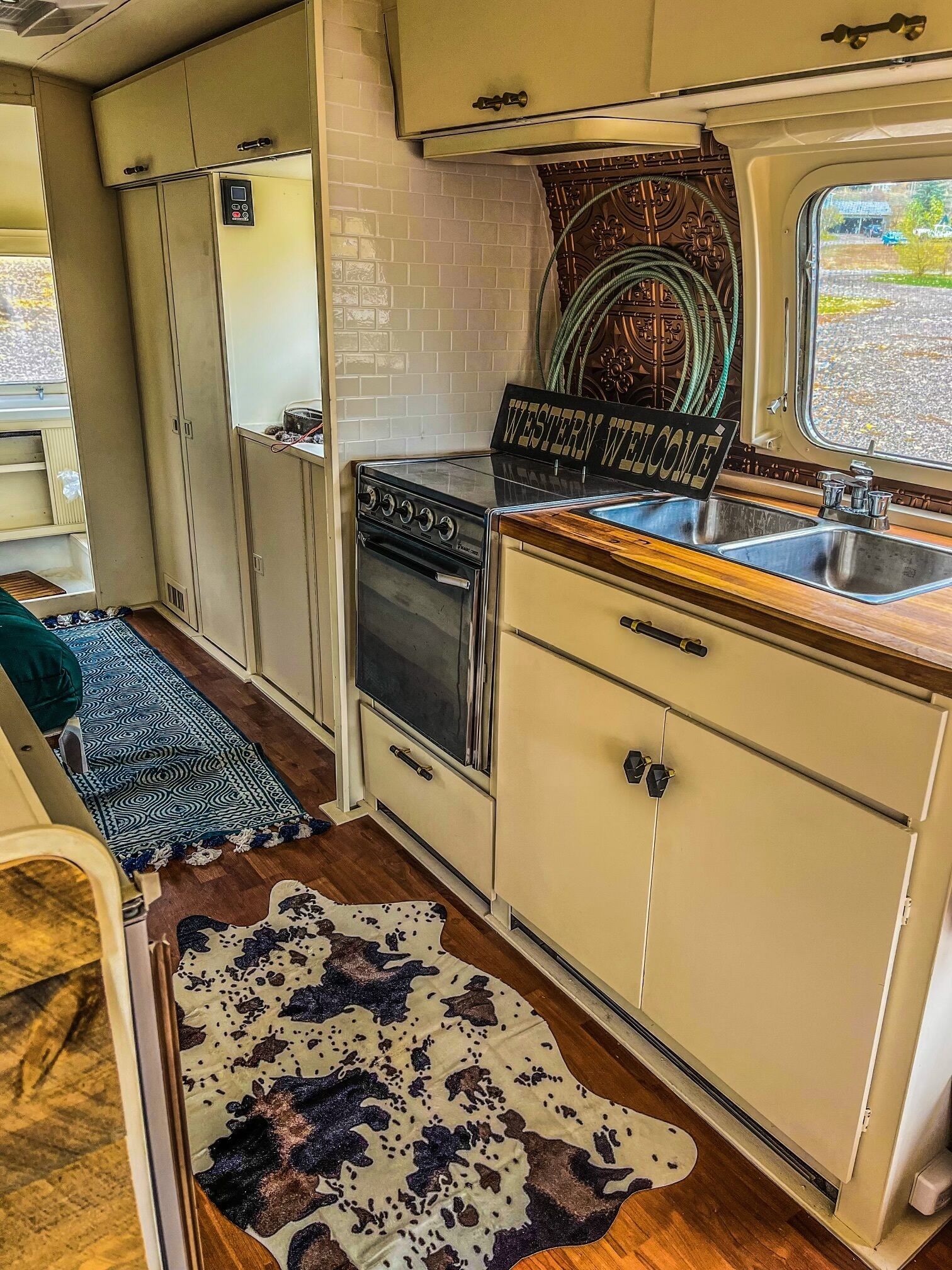 Jackson Hole themed 1968 Airstream.  Walk to the Snake River.