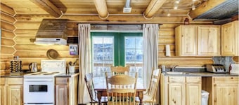 Log Cabin with Amazing Mountain & Lake Views (allergy-friendly)