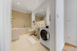 Hair dryer, towels