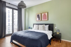 2 slaapkamers, een strijkplank/strijkijzer, wifi, beddengoed