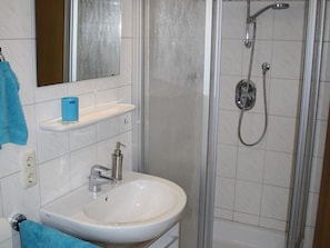 Shower, hair dryer