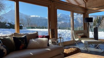 Télévision, cheminée, chaßne hi-fi