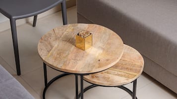 The Loft - Private Terrace Deluxe Suite | Living area | 43-inch Smart TV with satellite channels, TV, Netflix