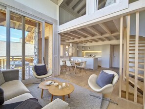 Fireplace - Cozy chalet on pistes with sauna and parking (Saint-Martin-de-Belleville)