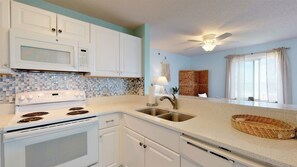 Microwave, oven, stovetop, dishwasher