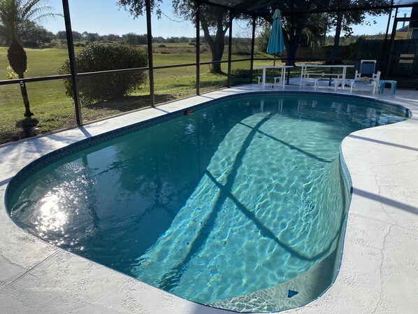 A heated pool