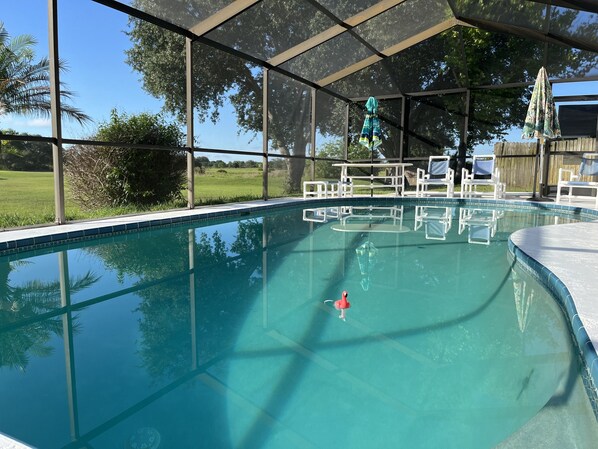 A heated pool