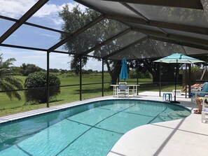 A heated pool