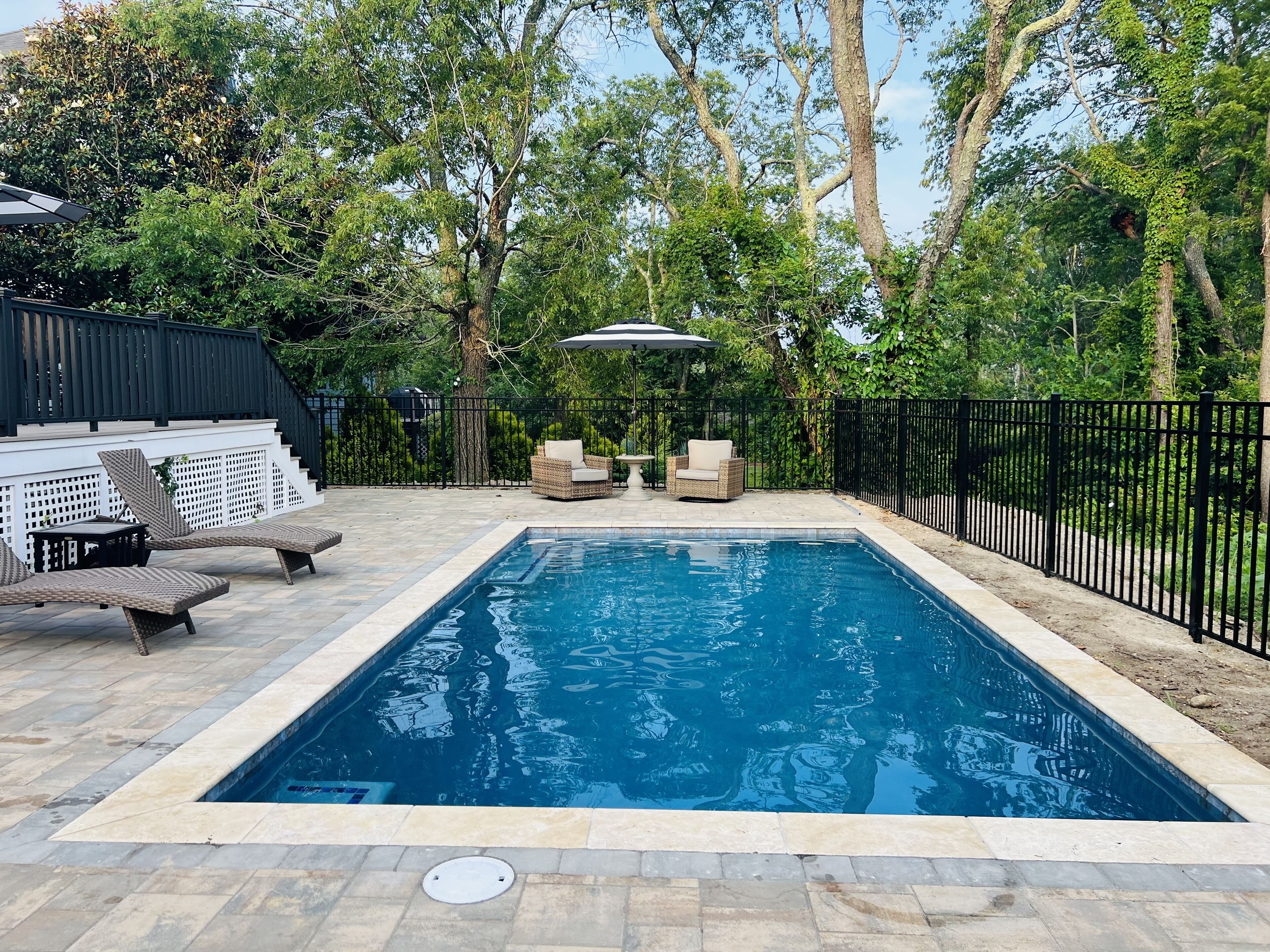 Private oasis with heated pool First floor master. 