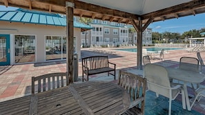 Outdoor dining - Pool, Fitness Center & Central Location, Blue Mountain Beach + Free Tickets! (Santa Rosa Beach)
