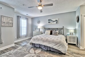 2 bedrooms, iron/ironing board, WiFi, bed sheets