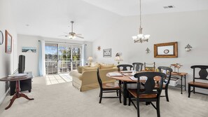 Flat-screen TV, DVD player