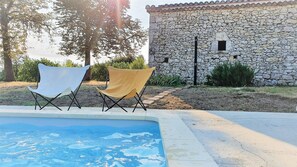 Piscine extérieure, piscine chauffée