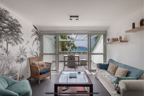 Living area - Indigo cosy seaside apartment 5 mn from saint jean beach swimming pool sea view (St Barthélemy)