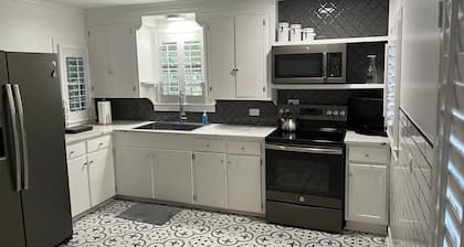 Quiet home in downtown Terrell with a hot tub.