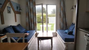 TV, DVD player, video library