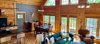 Contemporary Post & Beam: River Views, Screened Porch, Sleeps 7