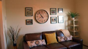 Smart-tv, dvd-afspiller, bøger, videobibliotek