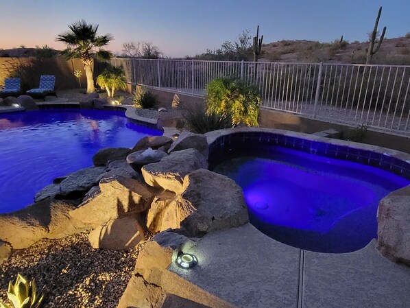 Outdoor pool, a heated pool