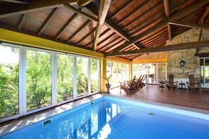Indoor pool, a heated pool