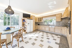 Fridge, microwave, dishwasher, freezer