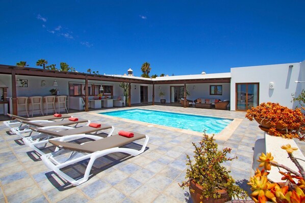 A heated pool