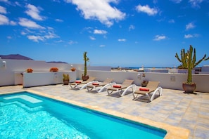 A heated pool