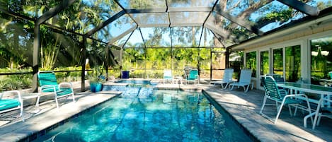 Outdoor pool, a heated pool
