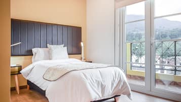 1 chambre, literie de qualité supérieure, couette en duvet d'oie