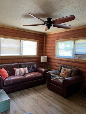 Living area - Perfect getaway! Modern, rustic cottage on the St. Joseph River. (St. Joseph)