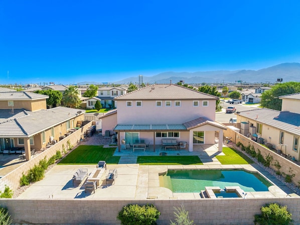 Outdoor pool, a heated pool