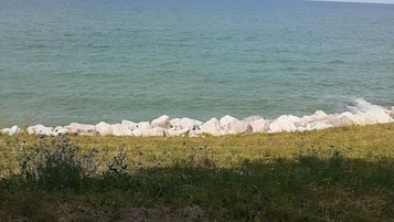 Playa en los alrededores y camastros