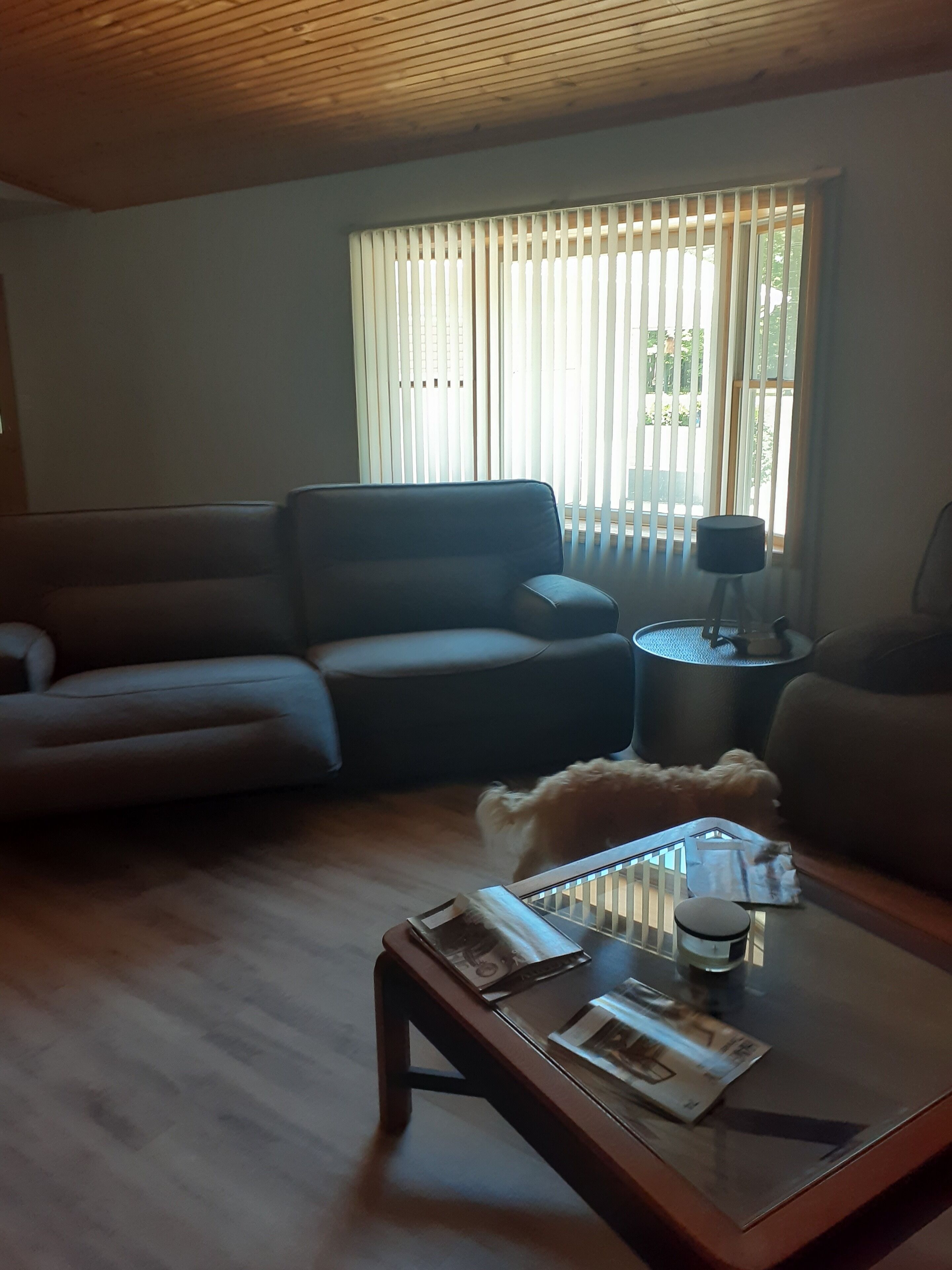 Smart TV, fireplace, stereo